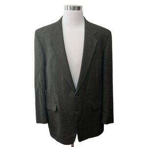 CRICKETEER Vtg Plaid Tweed Blazer Suit Coat Jacket Mend 46L Academia Vintage